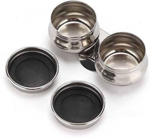Miniatura 5 de Arandela de pincel, limpiador de pinceles de acero inoxidable con contenedor de doble gota, soporte para pinceles de pintura al óleo