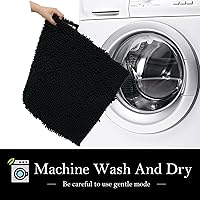 Vista 9 de Alfombras de Baño Tapete de Baño de Chenilla Juego de 3 Piezas, Súper Absorbente, Respaldo Antideslizante de PVC Resistente, Tapetes de baño