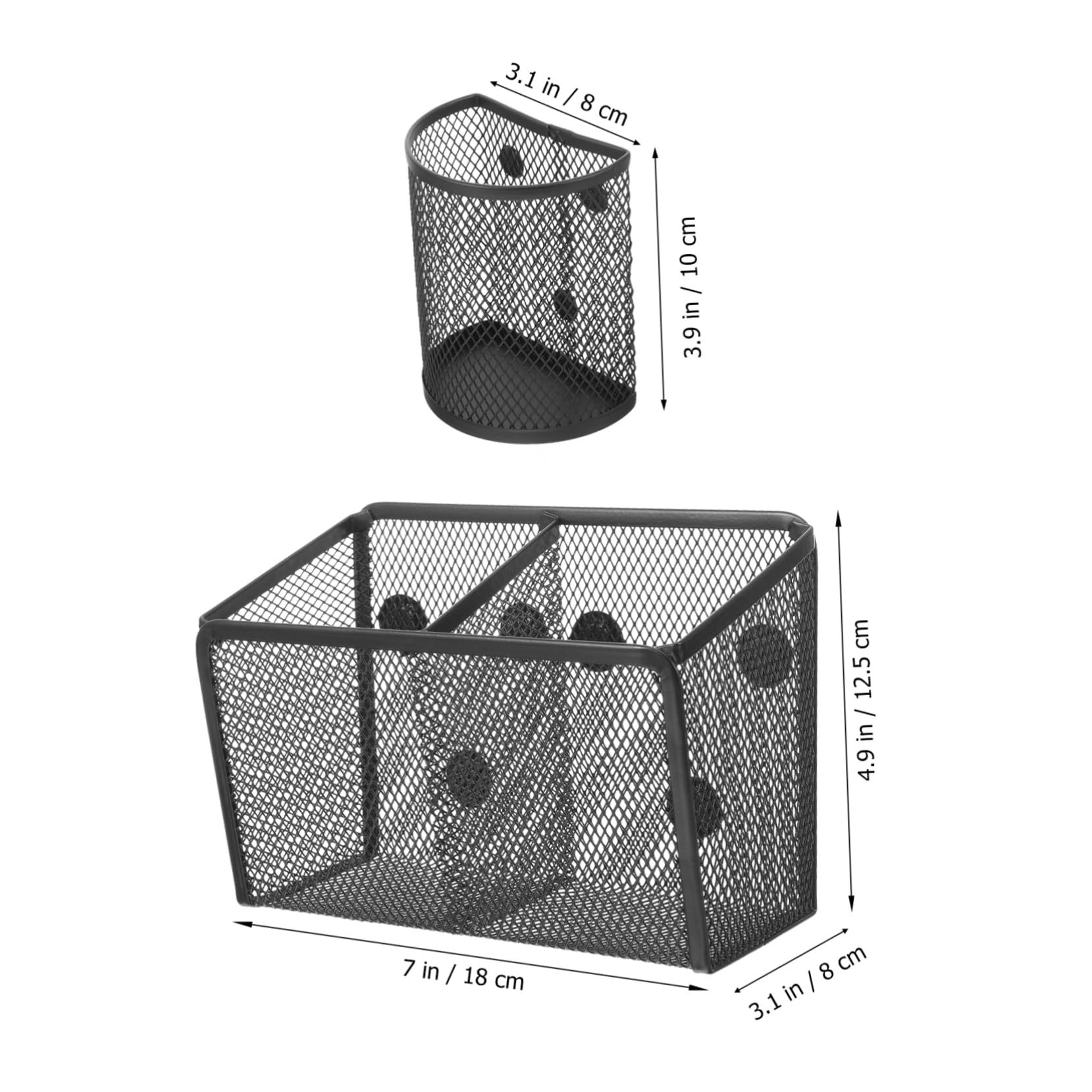 Lurrose 3 Set Portapenne Magnetico Assorbibile Scatola Portapenne Per Lavagna Scatola Per Gesso Di Capacità Per Penne Magnetiche Per Tre Set Di Penne 3 Pezzi * 3