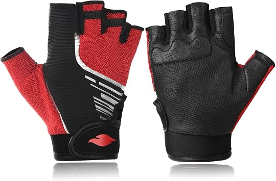 Adult Half Finger Right Hand Pickleball Glove, Breathable PU Palm Padded EVA Shock Absorbing Glove, Universal for Men & Women
