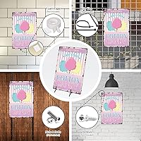 Vista 4 de Cartel de metal con texto en inglés «Sweet Fluffy Cotton Candy» con texto en inglés «Retro Print», póster decorativo para pared, decoración
