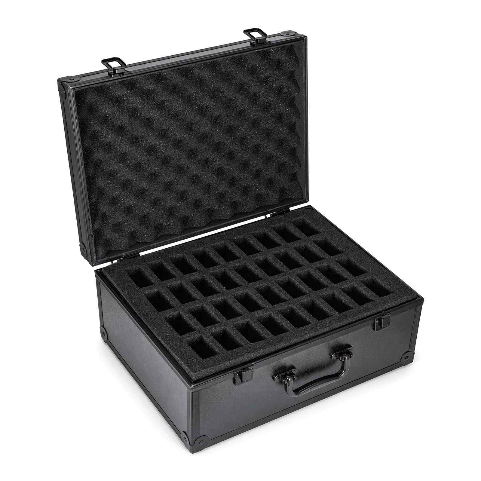Aluminium Werkzeugkoffer mit Schaumstoffeinlage 39x28x17cm | Aluminiumrahmen|Stoßfeste Ecken|Mehrlagiger Schaumstoffeinsatz|Sicherer Transportkoffer|Werkzeug & Kleinteile Organizer