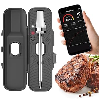 Armeator Meat Thermometer for Grilling and Cooking, 932?F High-Temperature, 229FT Range Digital Food Probe. Wireless Bluetooth Meat Thermometer for Oven, Smoker, Kitchen, Indoor&Outdoor BBQ