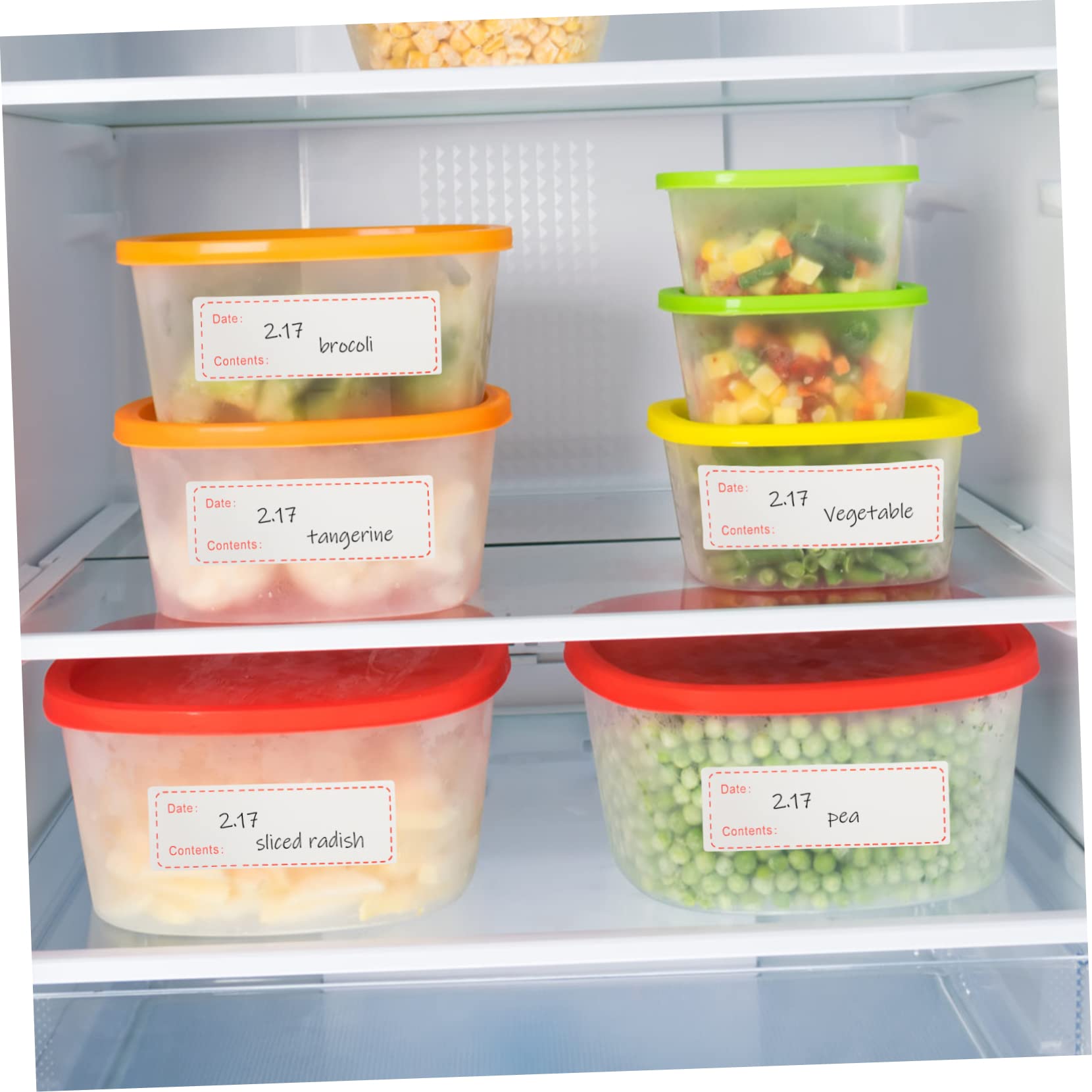Housoutil 15 Etichette Alimentari Adesive Rimovibili Etichette per Barattoli Adesivi Pratici per Conservazione Alimenti Domestici e Ristoranti