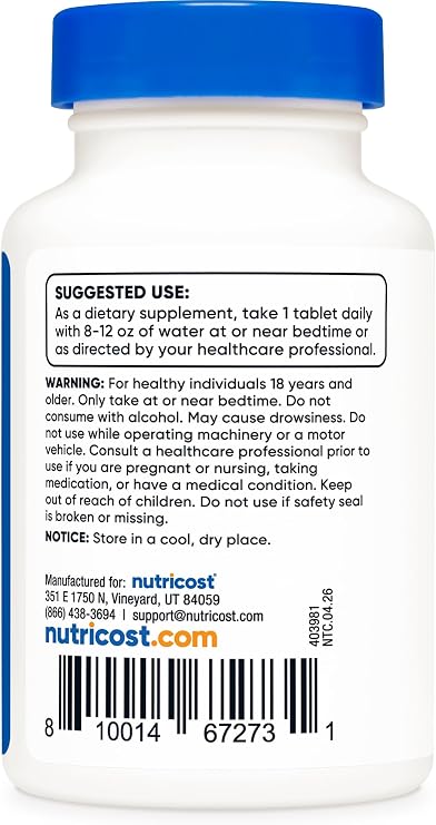 Nutricost Melatonin 10mg, 240 Tablets - 10mg Per Serving, Non-GMO, Gluten Free