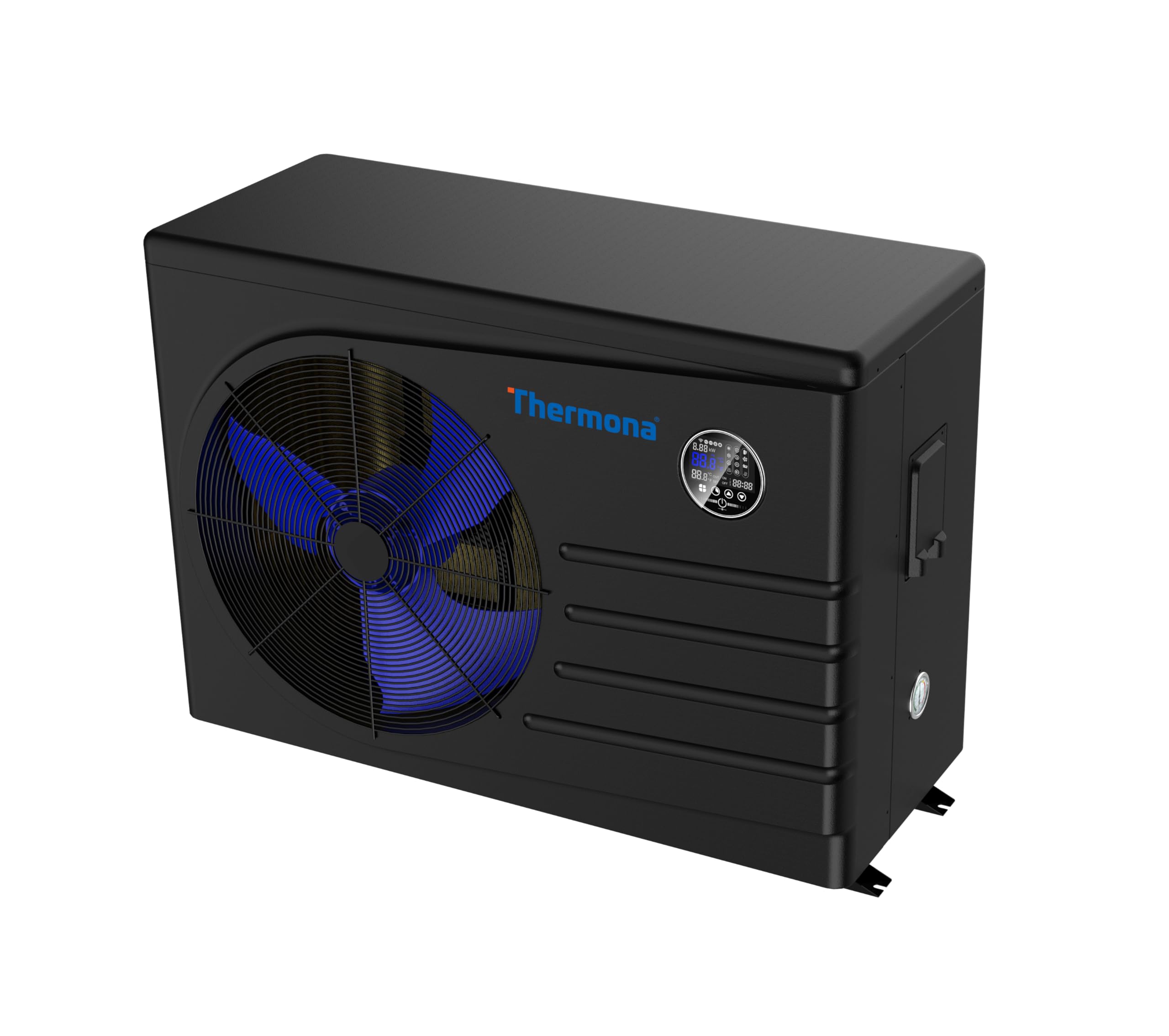 Thermona Powerworld Pool-Wärmepumpe 6 kW Ultra Quiet R290 – Inverter-Technologie, WLAN-Steuerung, flüsterleise 36 dB, bis -20 °C, Smart App, für Pools bis 24 m³, 230 V