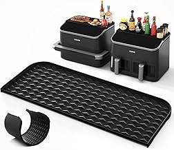 Silicone Air Fryer Mat for COSORI Air Fryer 10L Twinfry and 2 Compartments 8.5L, Reusable Storage Shelf Silicone Mould Accessories for Airfryer Cosori