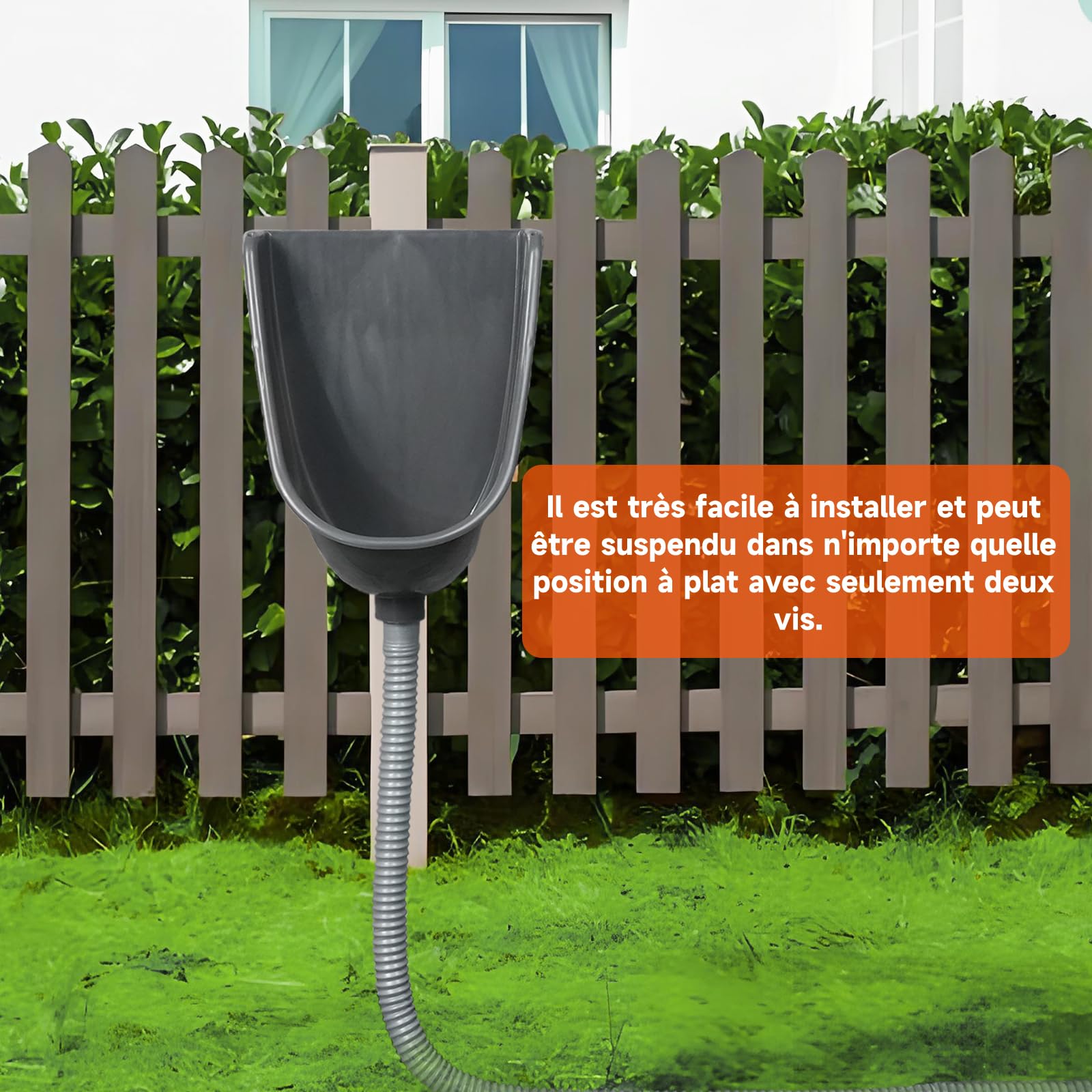 Urinoir sans eau pour garage pour hommes - Urinoirs en plastique pour hommes - Déviateur d'urine pour toilettes - Urinoir extérieur - Urinoirs murales pour hommes pour salle de bain, installation sans