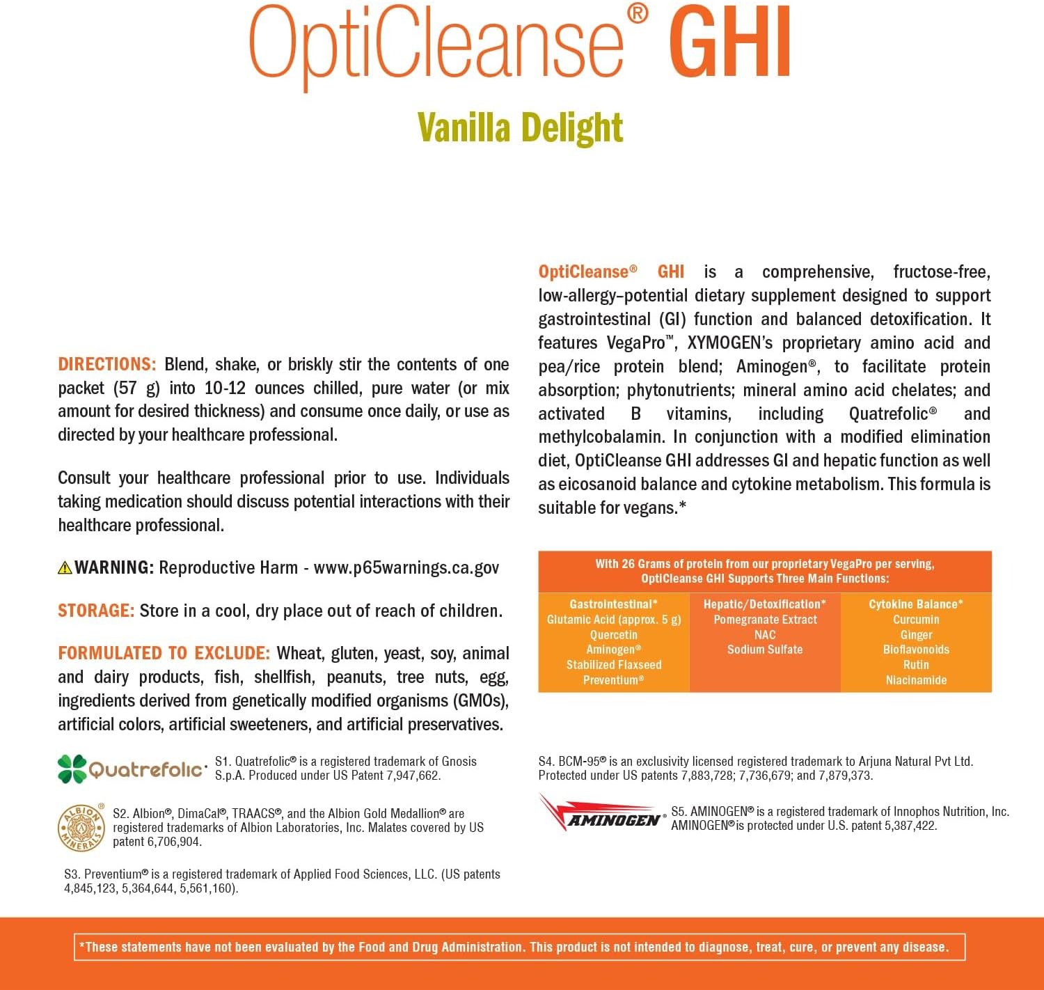 XYMOGEN OptiCleanse GHI Detox Gut Cleanse - Vegan Protein Powder with Liquid Vitamins for Digestive Health, Immmune Support + Liver Support - Sugar Free and Gluten Free - Vanilla Delight (10 Packs) - Image 6