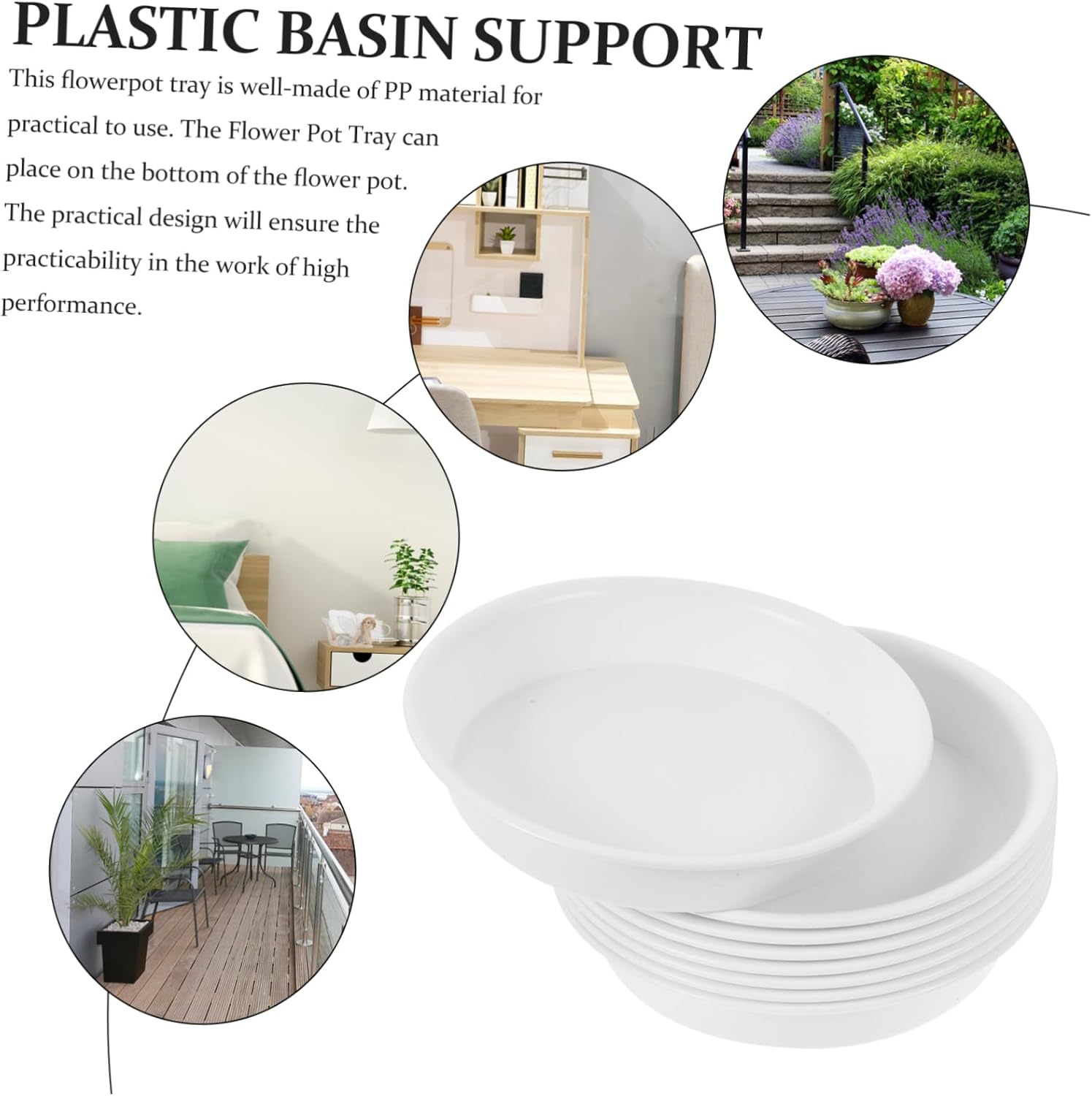 32pcs Round Plant Saucer Tray for Flower Pots and Convenient Water Drainage Trays for Indoor and Outdoor Use Outer Inner