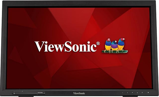 ViewSonic TD2223 24-inch 1080p HD IPS 10-Point Touch Monitor with Scratch-Resistant Screen, Stylus Compatible, Dual Integrated Speakers, HDMI, VGA, DVI, Adjustable Tilt
