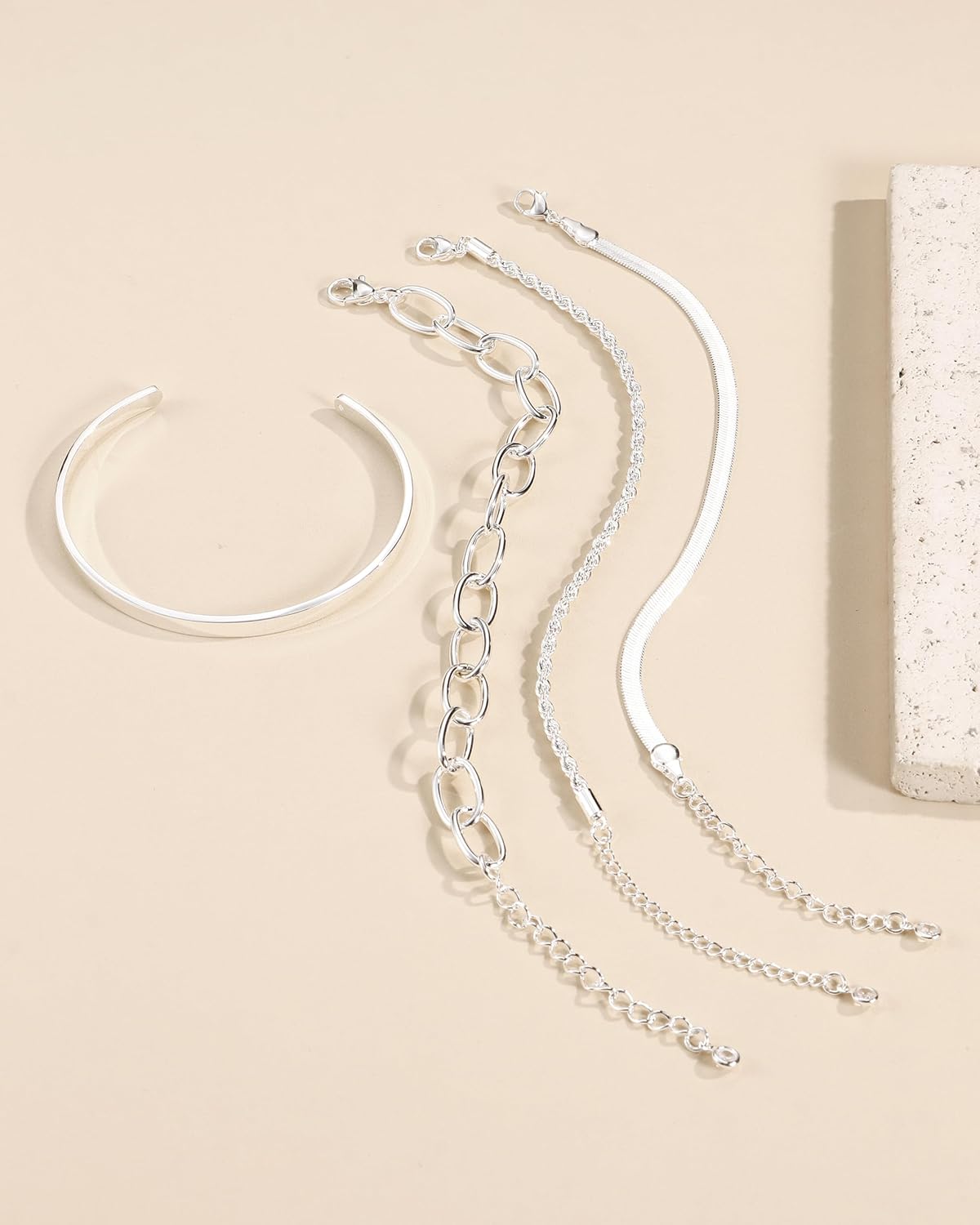 TEN MIRO 16k Chunky Gold Bangle Cuff Bracelets for Women Trendy, Sweatproof Bangle Bracelet Non Tarnish Gold Plated Cuff Bracelets for Women - Image 6