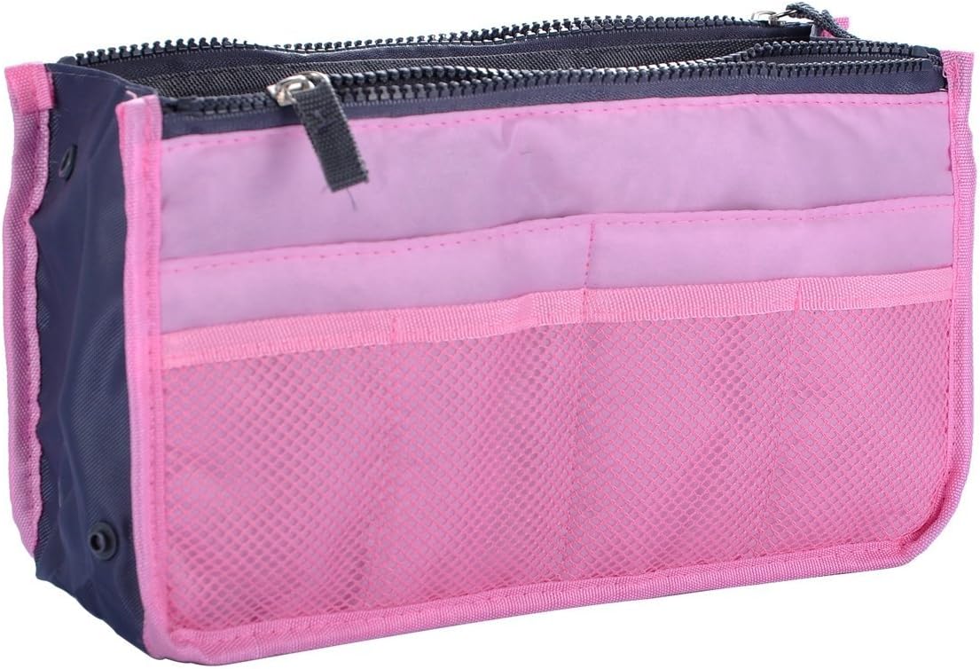 CJESLNA Lady Women Travel Insert Handbag Organiser Purse Large Liner Organizer Tidy Bag-Pink