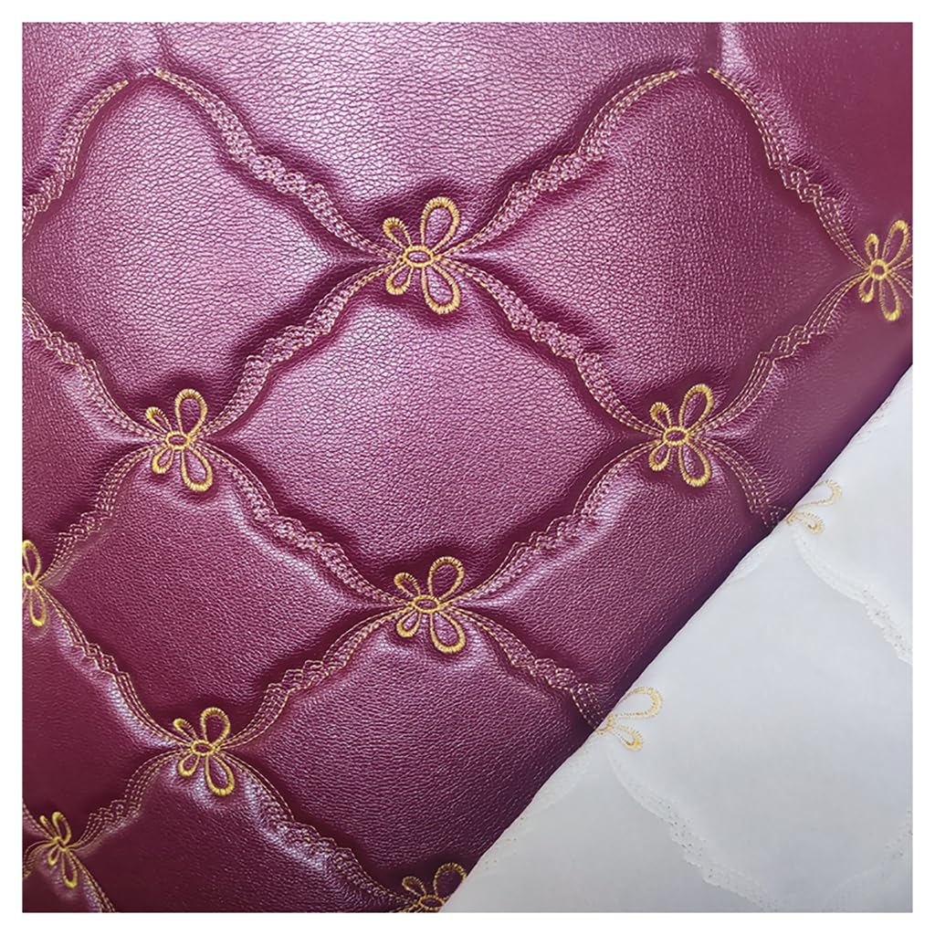 PU Cuero Artificial, Tela De Polipiel Para Tapizar, Cojines, Sillas, Asientos, Muebles - Tapicería - Retal De 100 Cm Largo X 138 Cm Ancho(Fuchsia,1.38X9m)