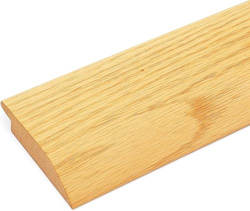 Umbral de superposición de roble preacabado 3 12 pulgadas de ancho x 58 pulgadas de grosor con superposición de 516 pulgadas de alto (6 pies 72 34