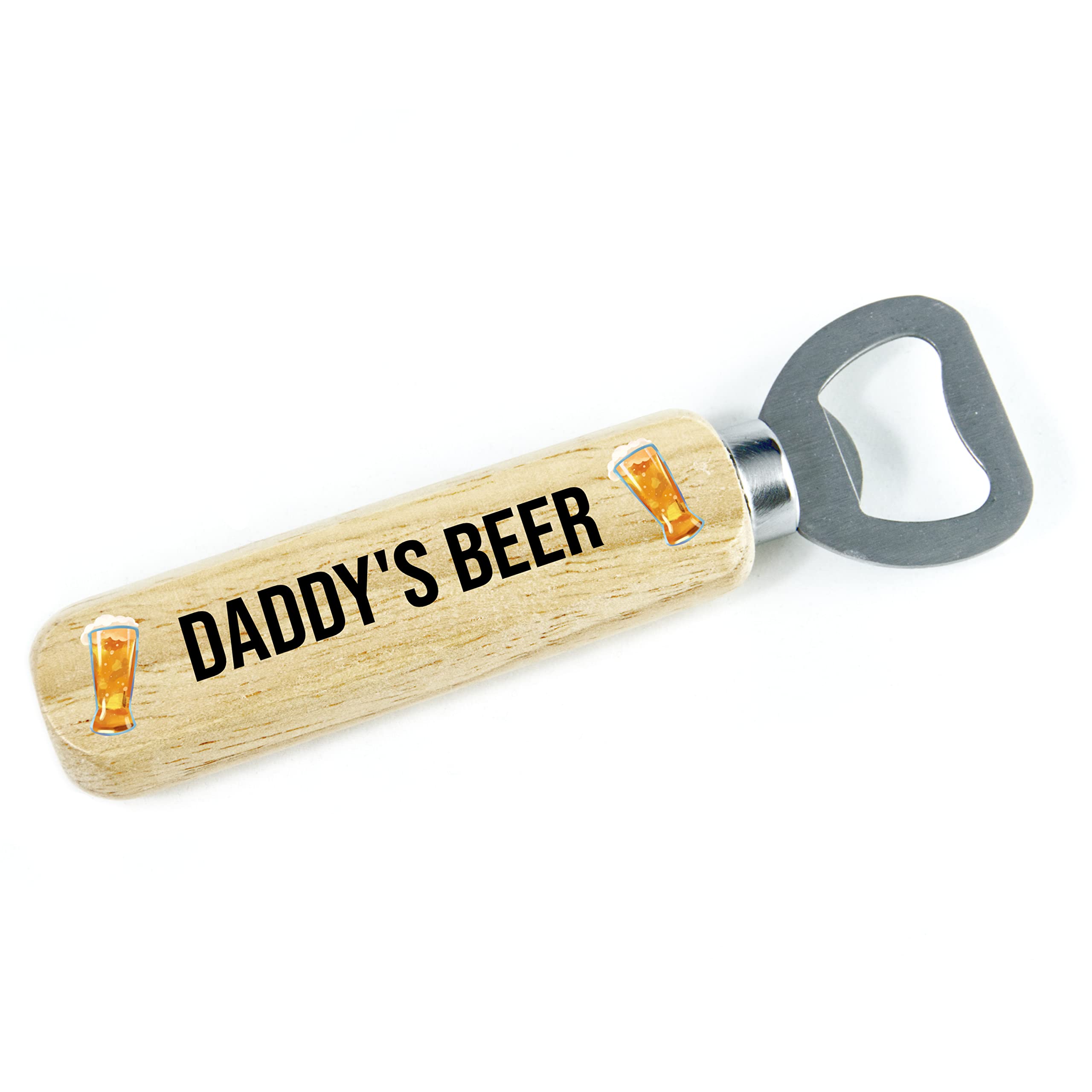 DADDY'S BEER Wooden Beer Bottle Opener. Birthday Gift for Him, Father's Day, Christmas