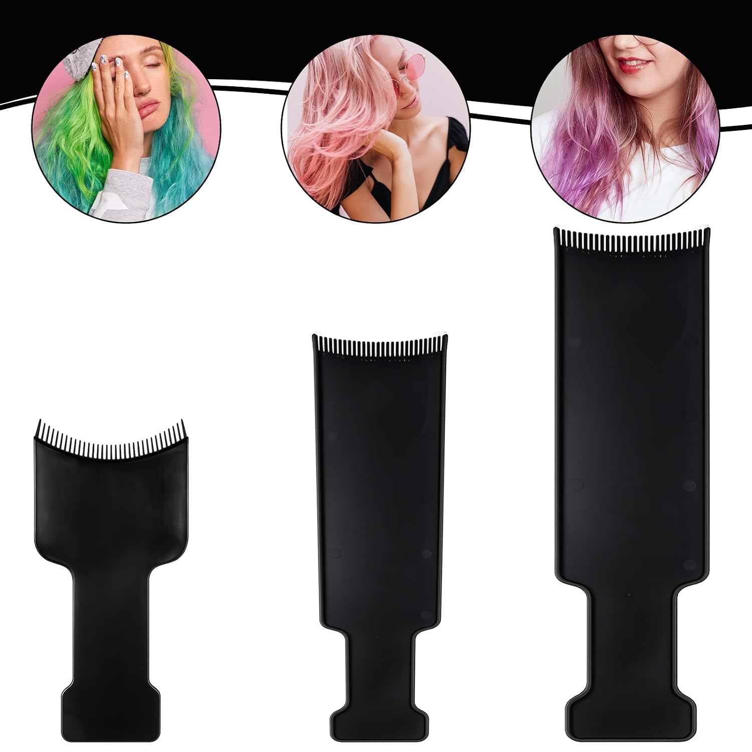 4 Pcs Highlight Board and Brush Kit 1 Hair Dye Brush and 3 Balayage Highlighting Board Balayage Boards for Coloring, Bleaching & Precision Hair Salon Tools
