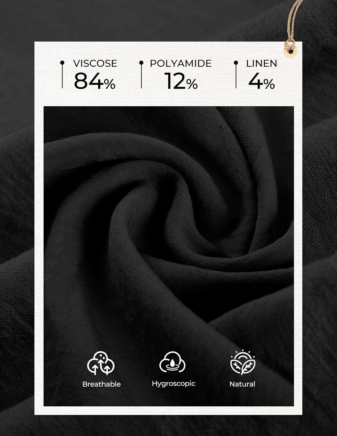 GRACE KARIN Linen Palazzo Pants for Women,High Waist Wide Leg Summer Beach Pants with Pockets - Image 5