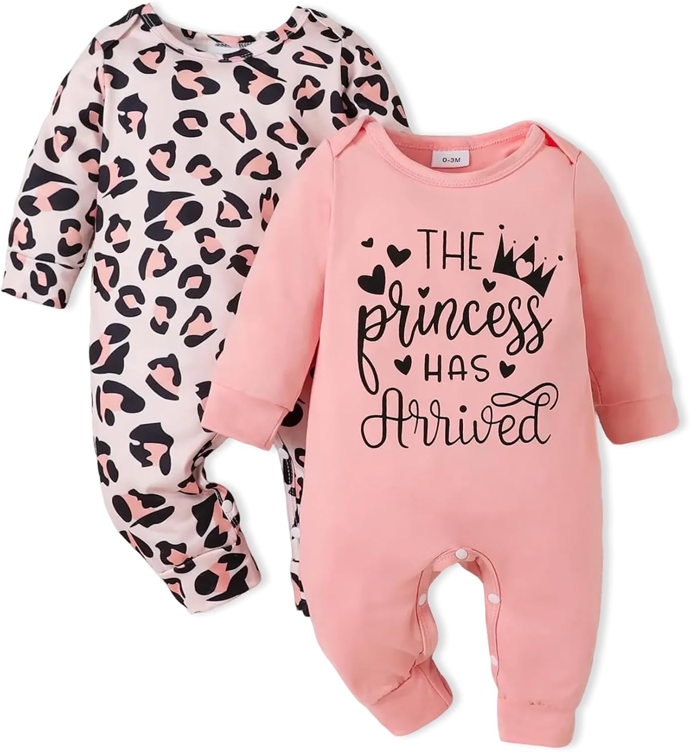 Newborn Baby Girl Clothes Fall Winter Outfits Infant Jumpsuit Letter Print Romper Coming Home Outfit 2Pcs Set