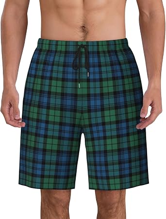 Mens Swim Trunks, Quick Dry Beach Shorts Summer Cool Beach Shorts with Mesh Lining