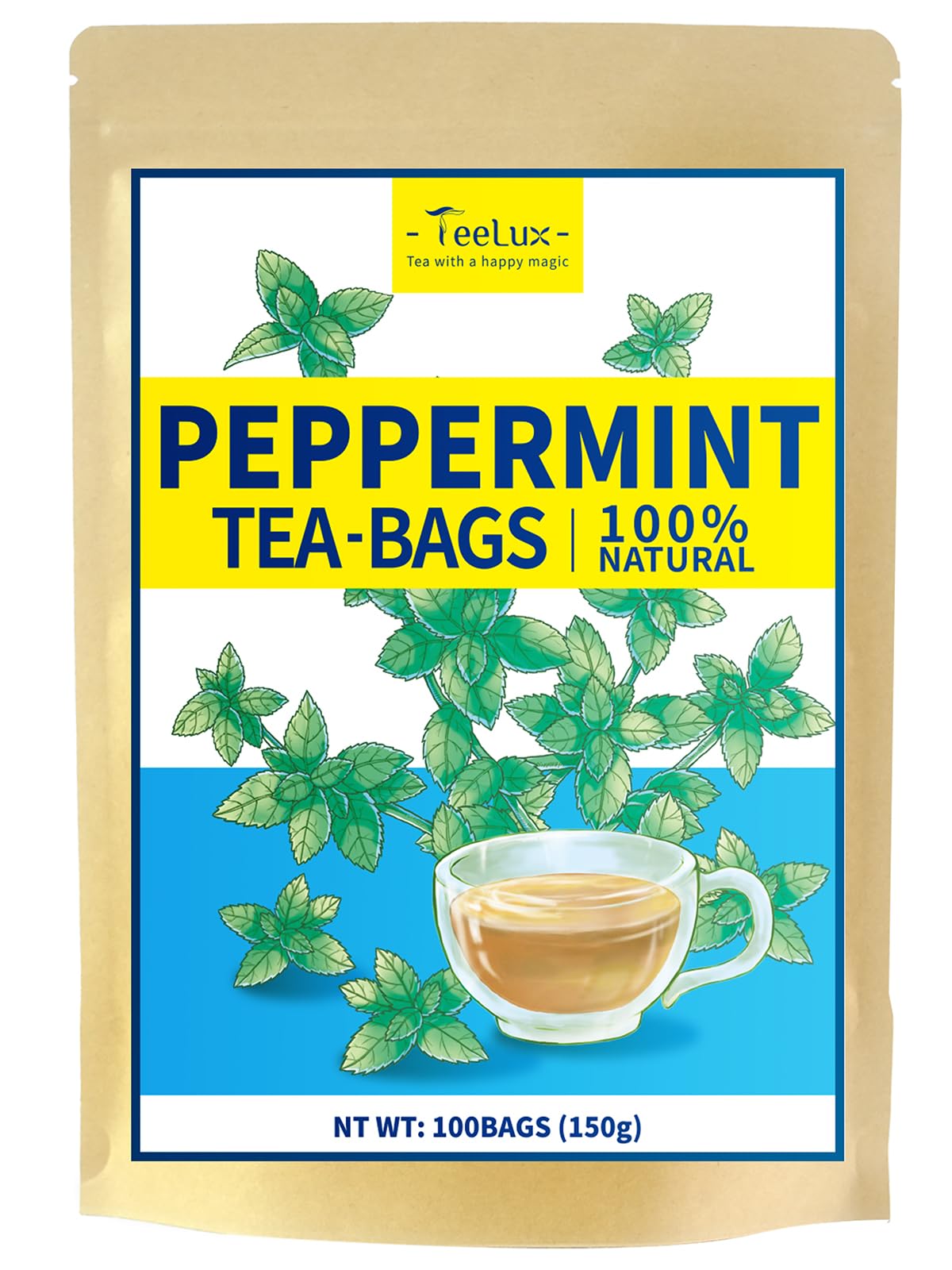 TeeLux Dandelion Leaf & Root Tea Bags 100 Count, Vegan, Rich Flavor, Premium Dandelion Tea, Natural Caffeine Free Herbal Tea — view 9