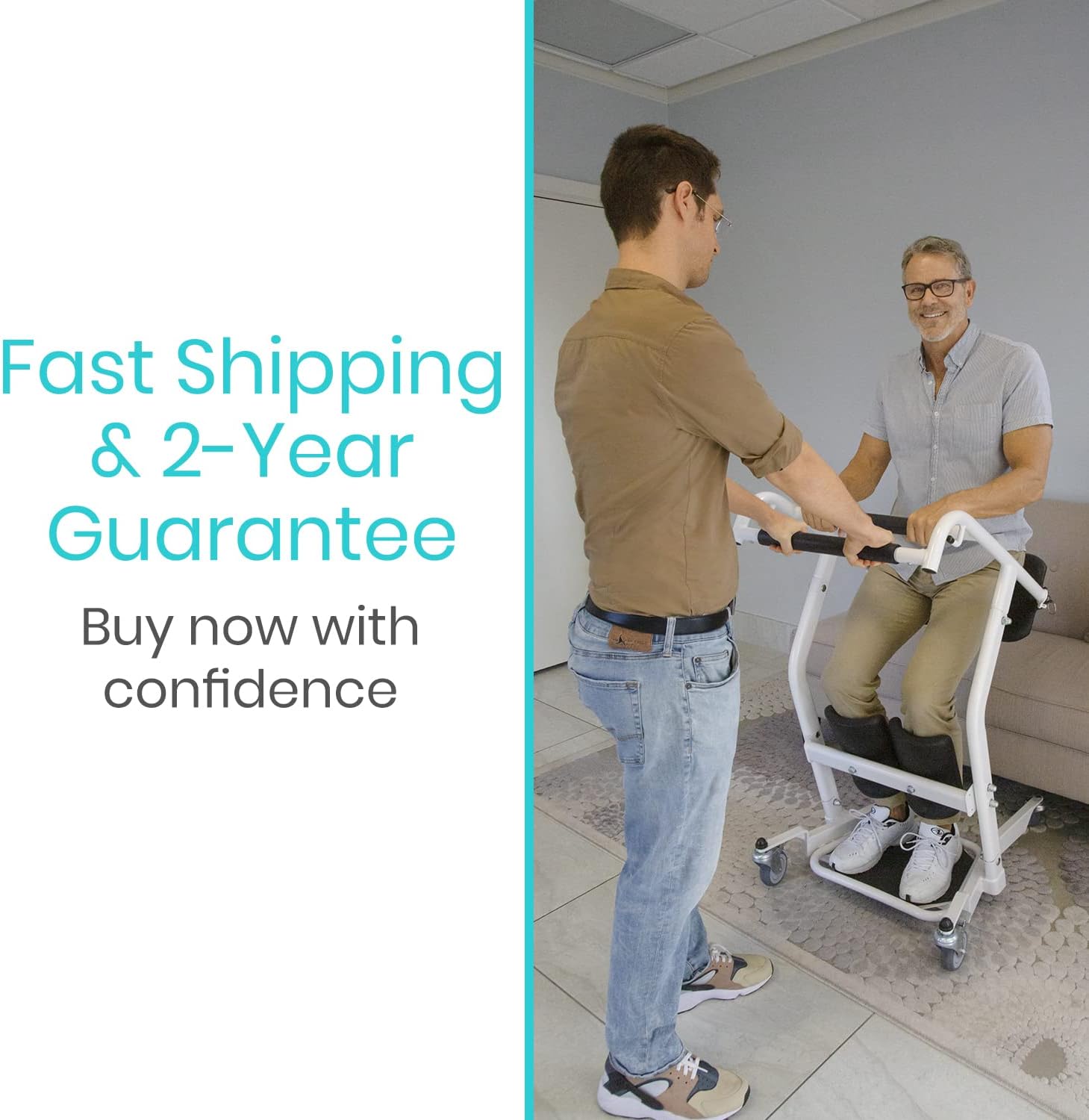 Buy Vive Mobility Sit to Stand Lift Patient Transport Unit for Elderly Transfer Device for