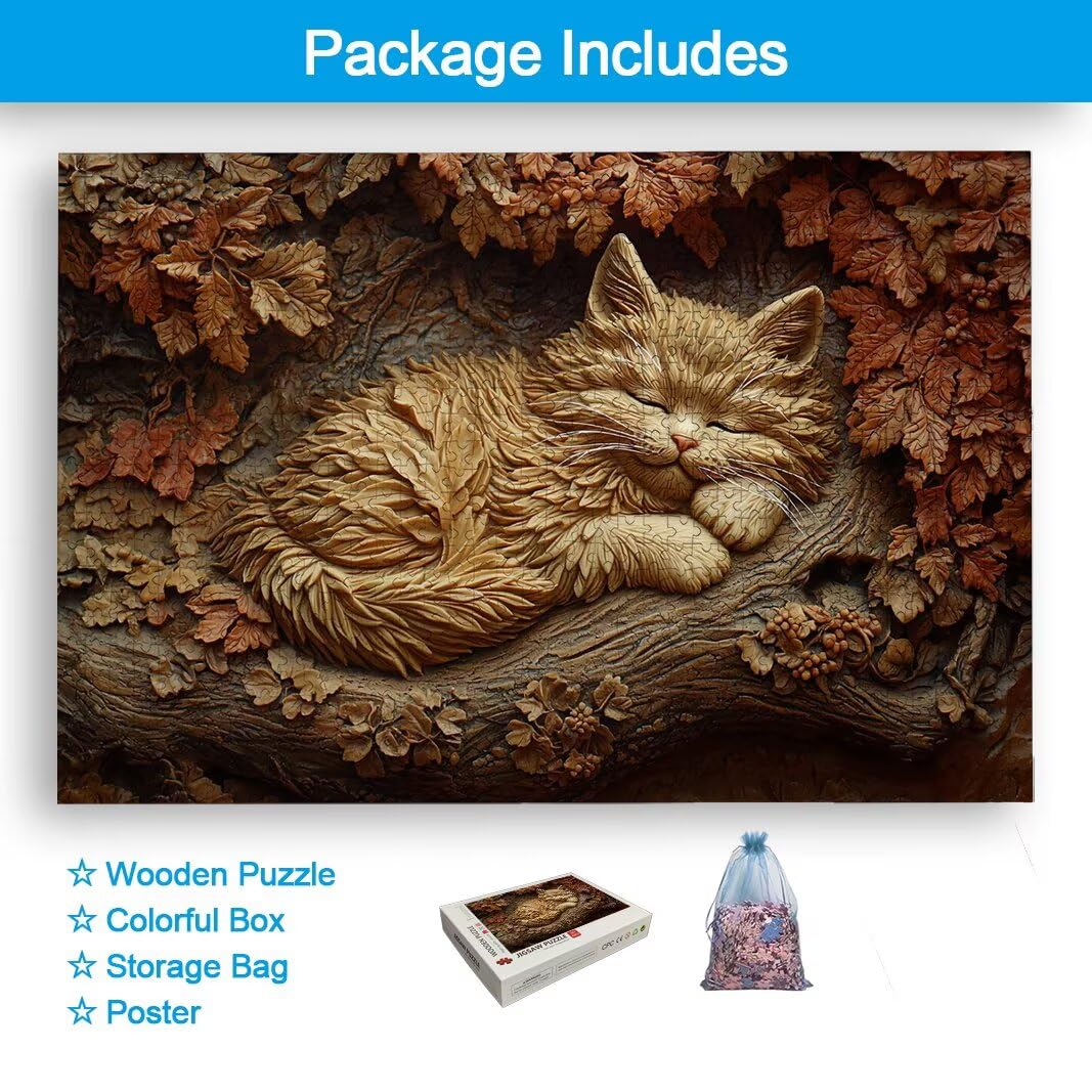 Puzzle 3000 Pièces Adultes, Puzzle 3000 Pieces Chat, Cadeau Femme -2156