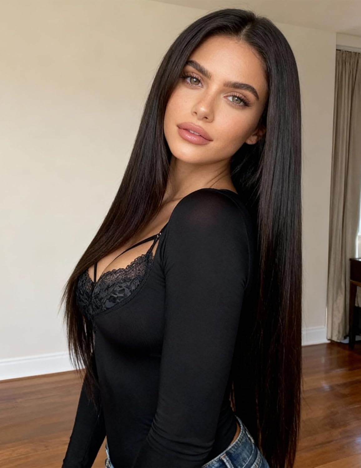 Avidlove Sexy Bras for Women Lace Underwire Bra Adjustable Strappy Two Layer Bra V Neck Unlined Lingerie - Image 6