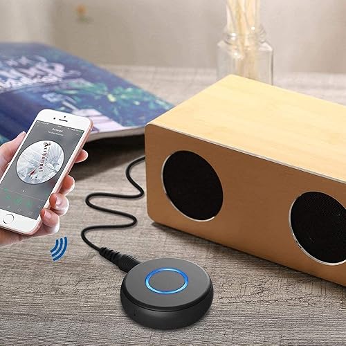 Miniatura 8 de SONRU Adaptador Bluetooth Aux para Coche, Receptor de Audio Inalámbrico, Kit Portátil de Manos Libres con RCA AUX 3.5mm para Sistema de Sonido