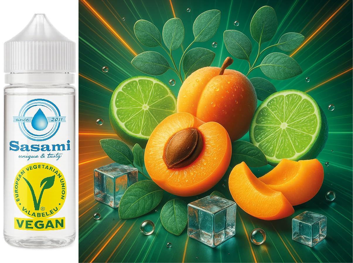 ApriCool – morela limonka eukaliptus Ice aromat koncentrat – Wegański – Sasami – 100ml