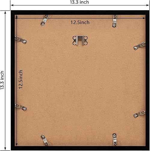 Miniatura 3 de eletecpro Marco negro de 12.5 x 12.5 pulgadas, resistente y ligero, marco de álbum de PVC hecho para exhibir discos de vinilo, decoración moderna de