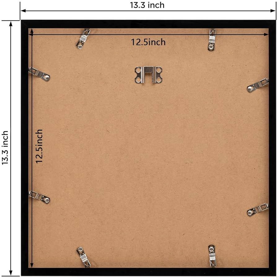 Prog House 12\" 5枚 eletecpro Black 12.5x12.5 Record Frame, Sturdy and