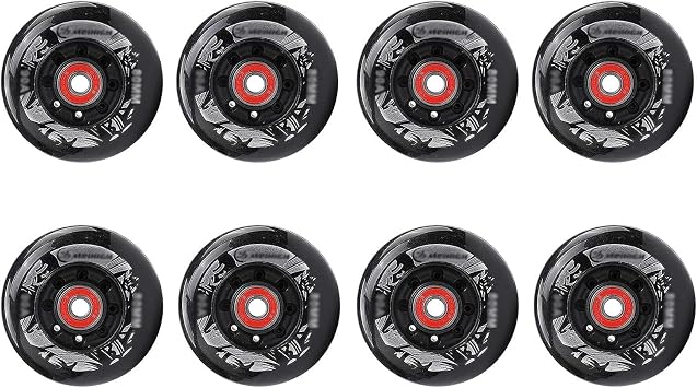 Inline Skate Wheels, 60-80mm PU Replacement Wheels with Bearings, 90A Durometer 4, A, 60MM