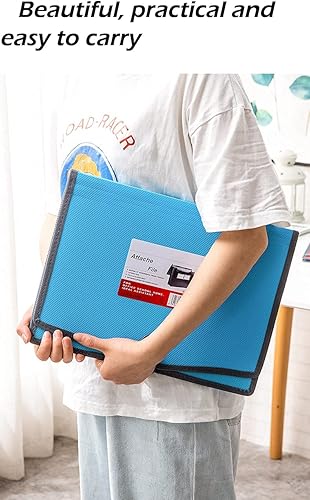 Miniatura 6 de Carpeta organizadora de documentos de plástico de alta calidad, expansión de 3.5 pulgadas, tamaño de carta A4 para organización de oficina en casa,