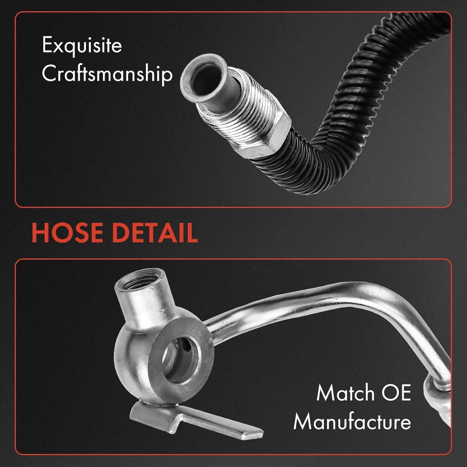 A-Premium Power Steering Pressure & Return Line Hose Assembly Compatible with Toyota Land Cruiser & Lexus LX470, 1998-2002, 4.7L, with Washer, From Gear