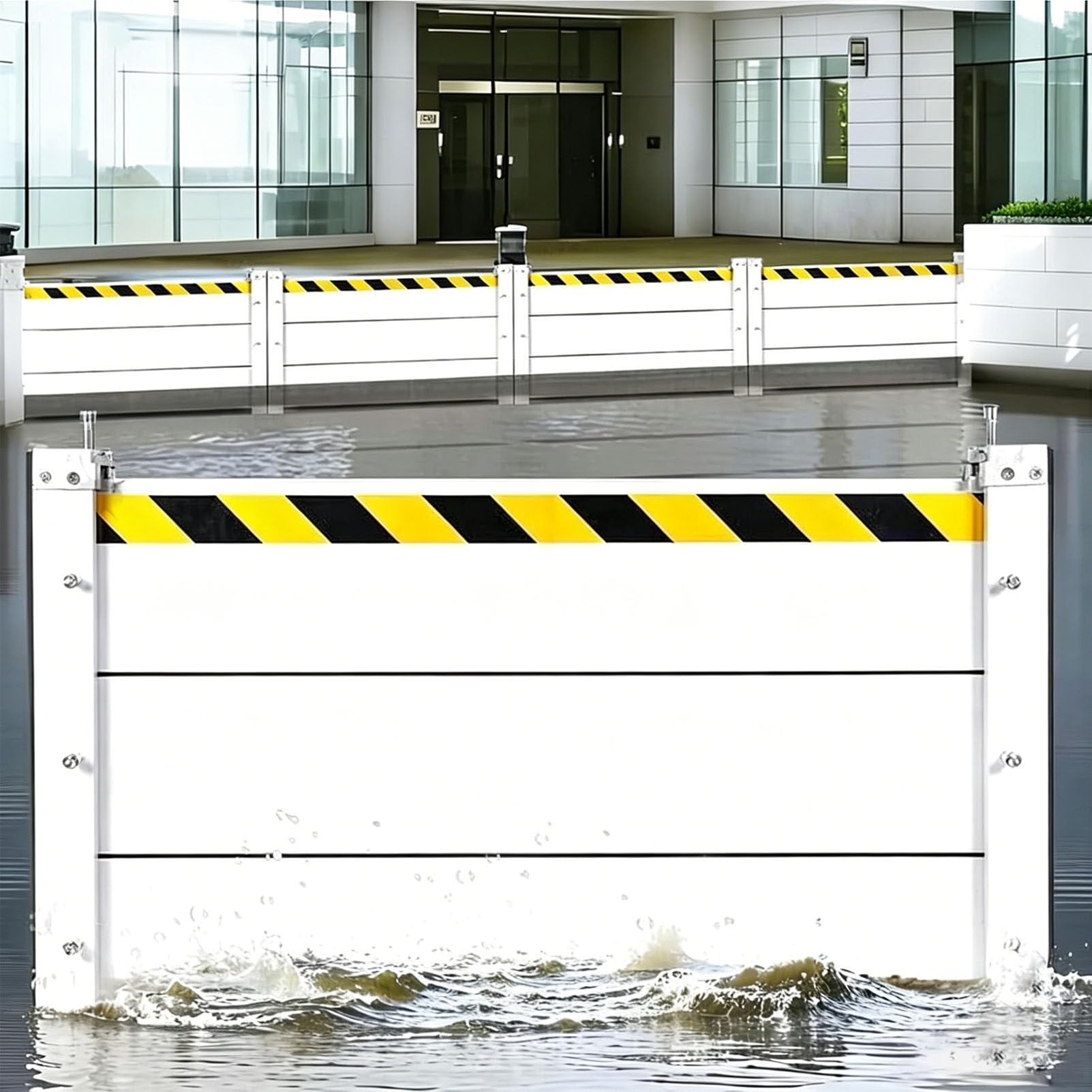 Barrière anti-inondation pour porte de garage face aux crues