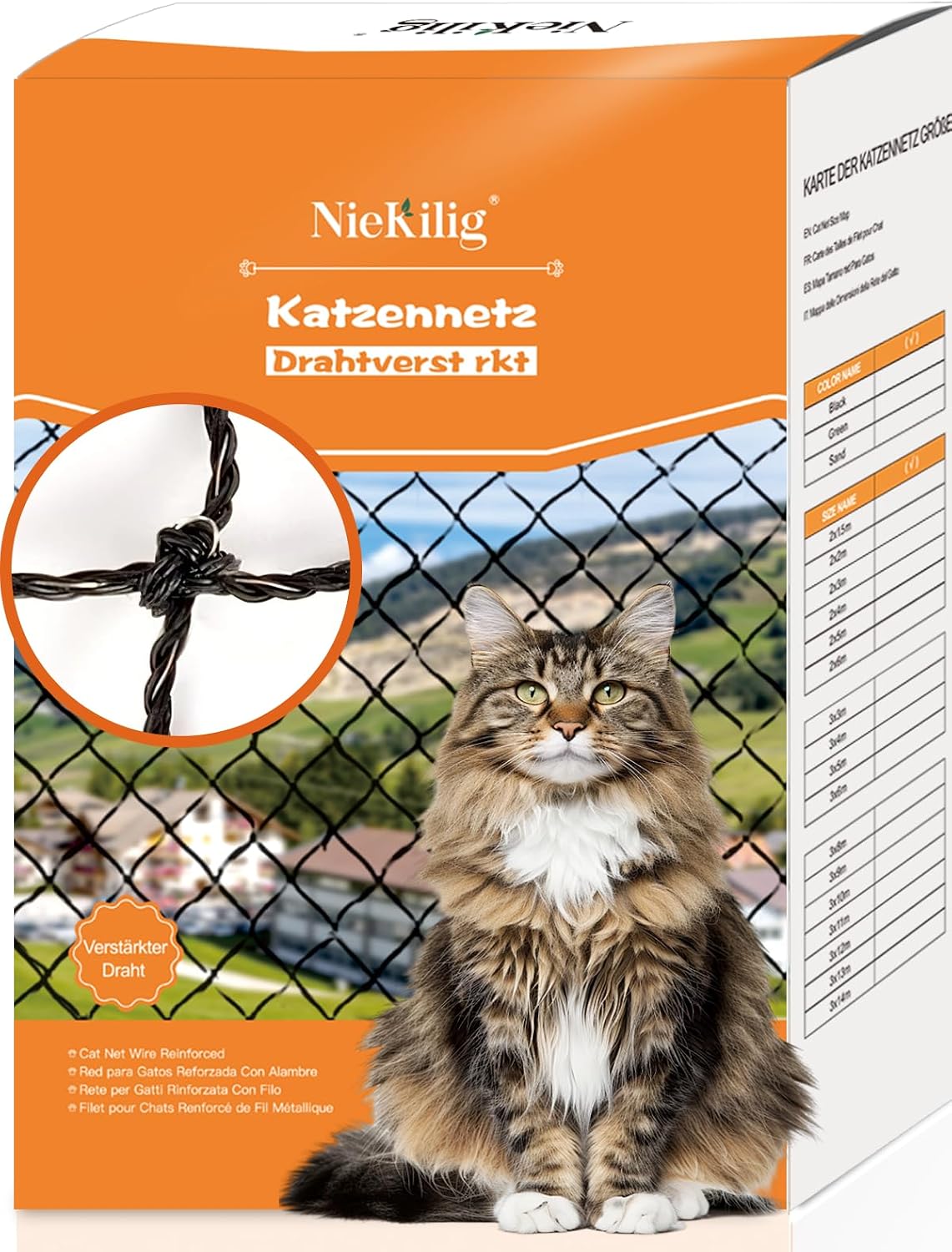NieKilig cat safety net, 7 x 3 m