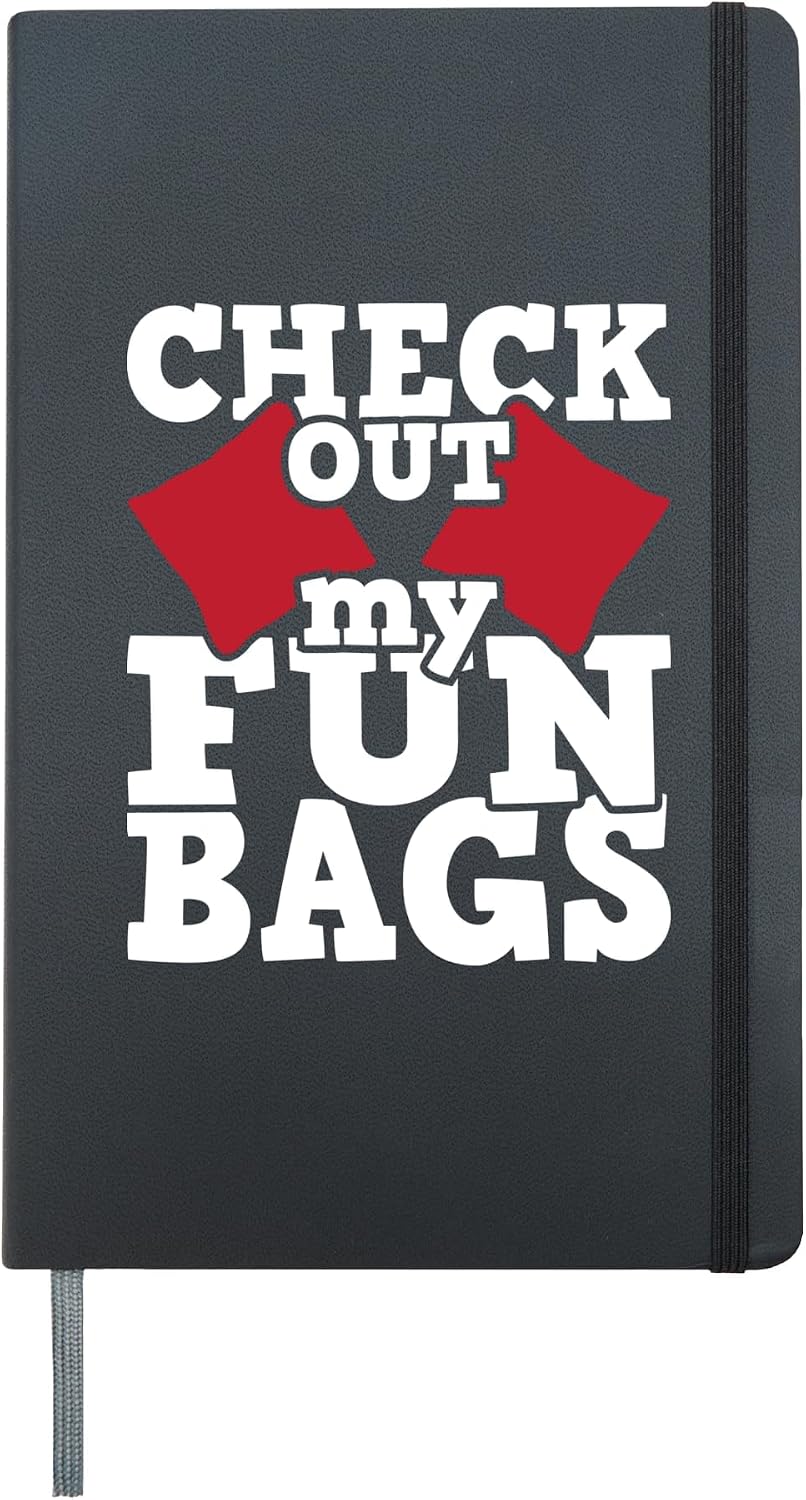 Check Out My Funbags - Funny Cornhole Player Bean Bag Game Hardcover Journal, Black