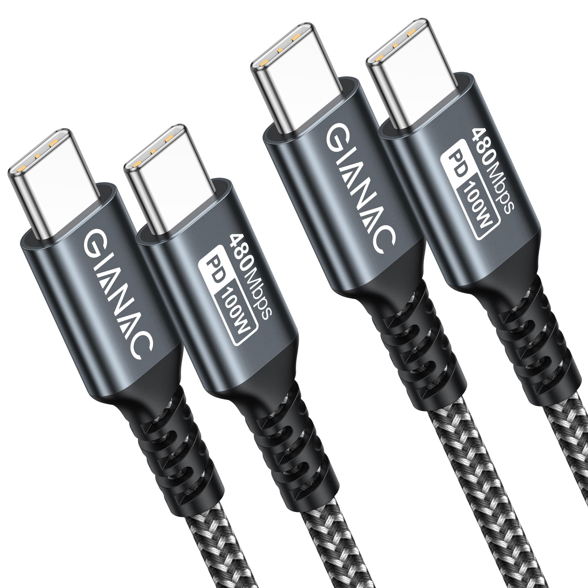 Aceyoon USB C Kabel 100W – 3 Stück (0,5m+1m+2m), PD Schnellladen, E-Marker Chip, Für IPhone 15, MacBook, Galaxy