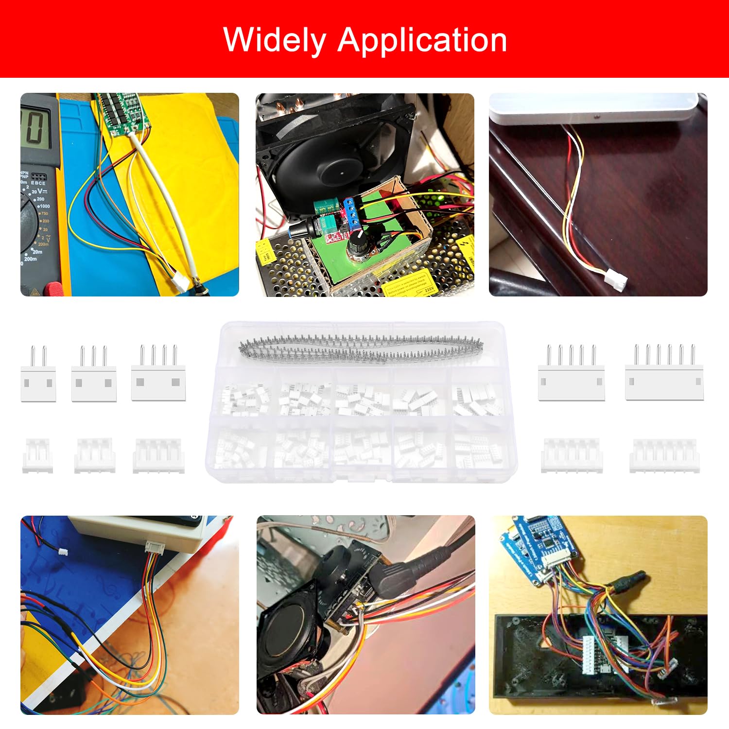 Lyeteung 420 Piezas Kit de Conectores JST de 1.5 mm, JST-ZH 2/3/4/5/6 Pin Cable Adaptador Conector Socket Macho y Hembra, con Terminal de Crimpado Pin — view 5