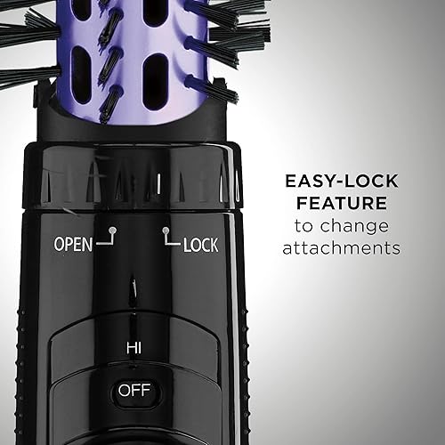 Miniatura 3 de Conair Combo de rizador de aire caliente 2 en 1, incluye cepillo de rizo de 1.5 pulgadas y cepillo de cerdas de aluminio de 1 pulgada