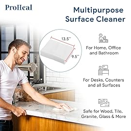 Disposable Dry Wipes, 50 Pack - Ultra Soft Non-Moistened Cleansing Cloths for Adults, Incontinence, Baby Care, Face Makeup Removal - 9.5 x 13.5 - Hospital Grade, Durable - by ProHeal