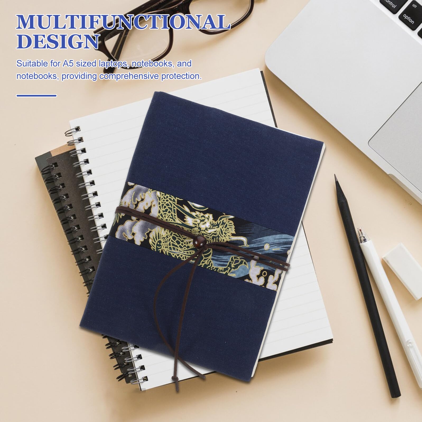 DOITOOL 4 Piezas Protector de Libro de Funda Decorativa Libros Cuadernos y Diarios Resistente y Estilizada para Protección y Diario