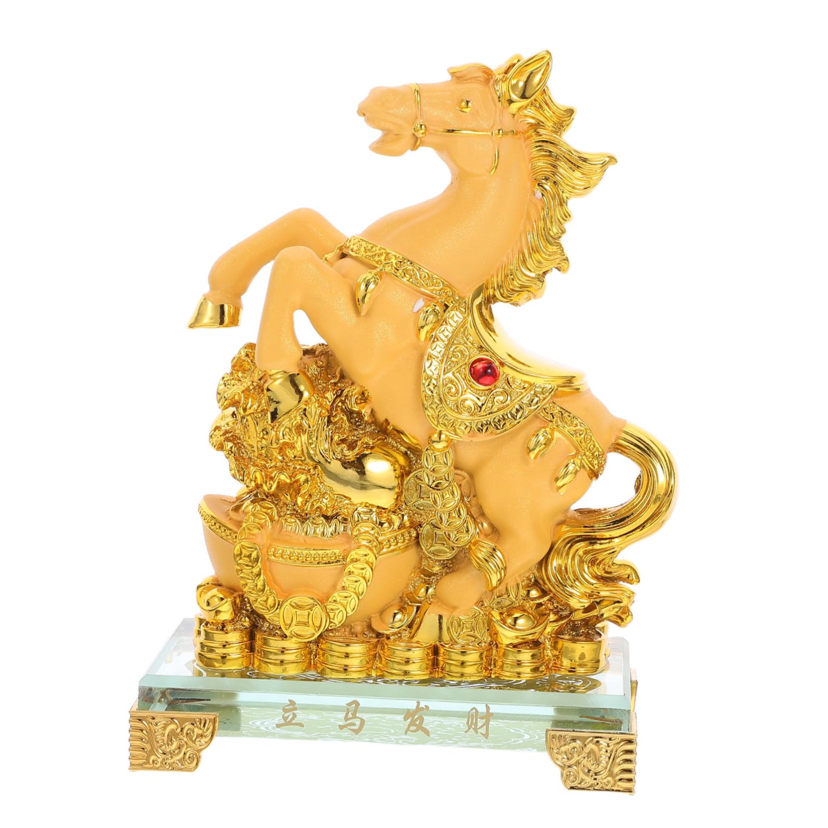 Petite statuette de cheval TEHAUX ornement en résine stable pour meuble