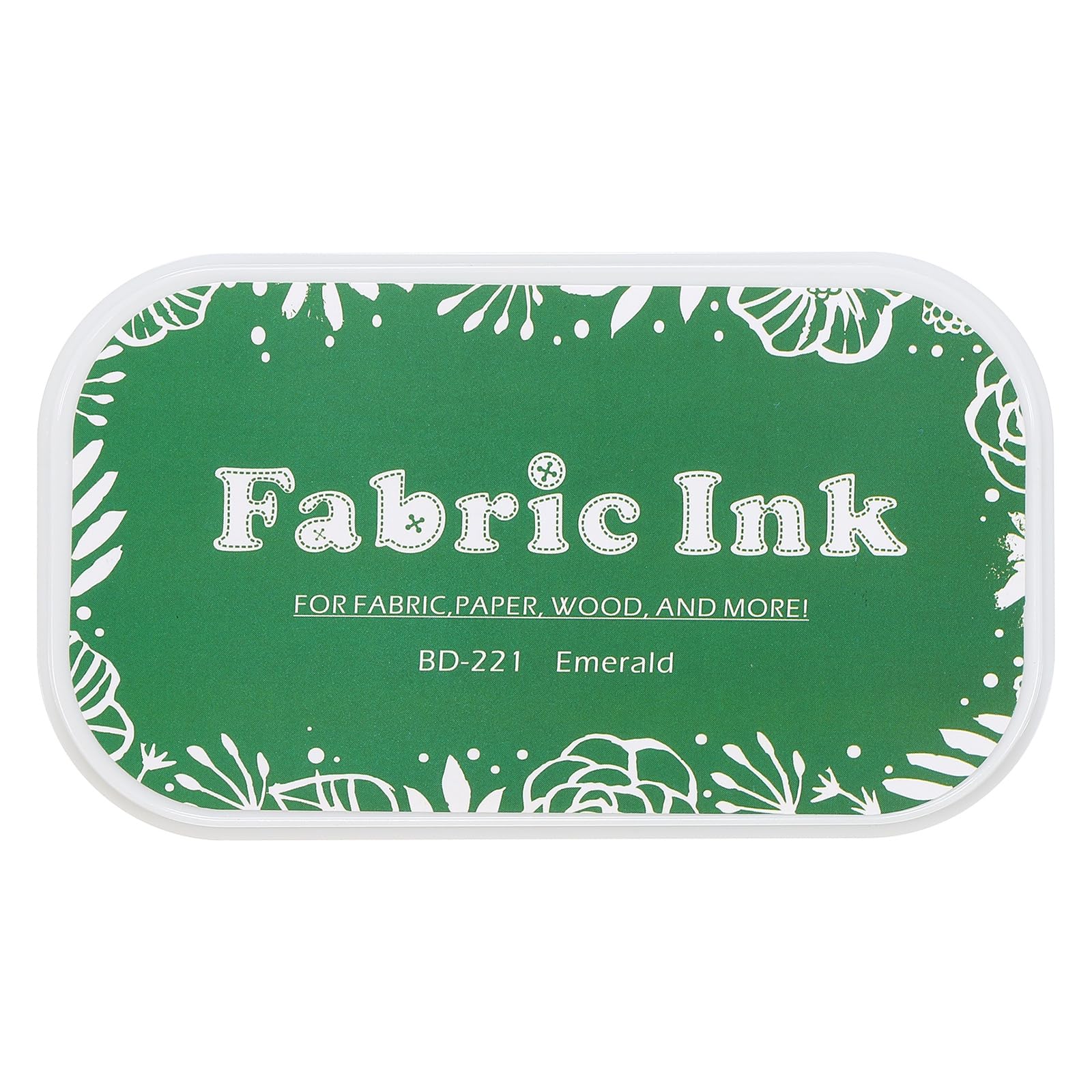 sourcing map Ink Pads for Stamps, 3.7x2.2 Inch Fabric Ink Pad for Cloth, Wood, Paper, Fingerprint, DIY Card Making, Dark Green