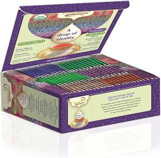 Adanim Bio Tea Sampler Gift Set Box, 6 Flavors Organic Herbal Tea Set, Total of 90 Tea Bags, Full of Aroma Scented Fragrance, Tea Lovers Gift Ideas For Christmas