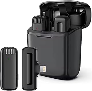 MOCKING BIRD J11 Wireless Lavalier Microphone for iPhone with Lightning Port | Plug & Play Collar Mic for Vlogging, Live Streaming, YouTube, Video Recording | 20M Range, Noise-Free, Portable Design