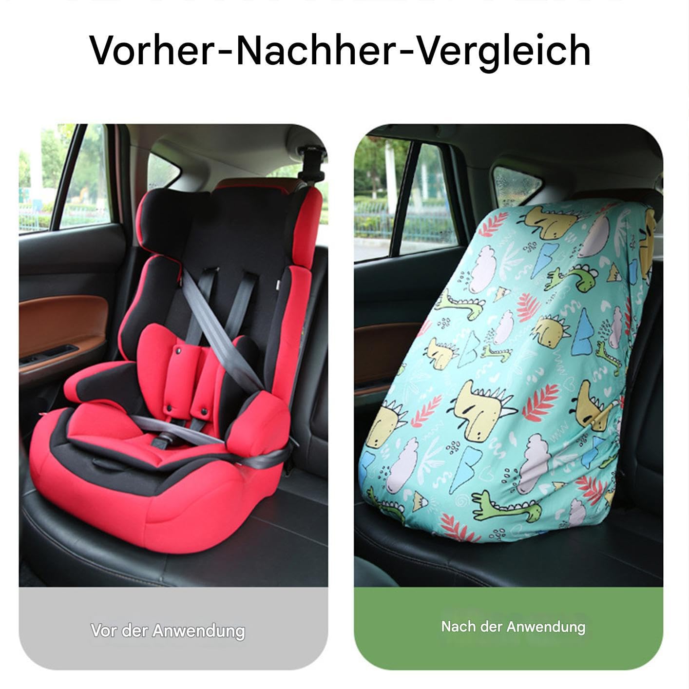 Generisch Cubierta de protección solar para asiento de coche, cubierta de seguridad para bebé, parasol refrescante con protección UV para viajes de bebé en verano