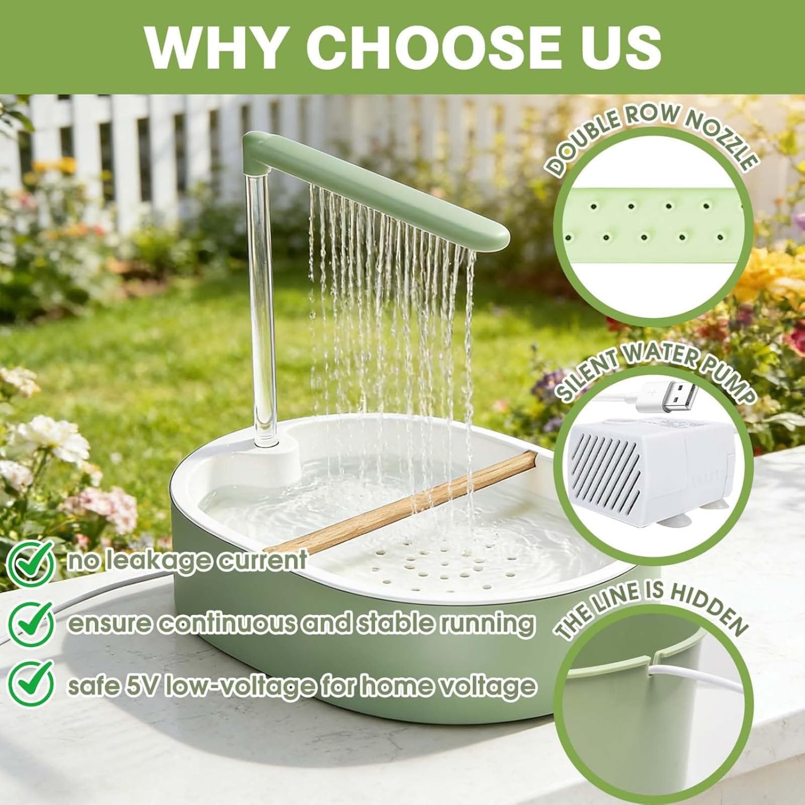 Bañera automática para Loros, Fuente de Ducha de Agua circulante para Uso en Jaula, Lavabo Grande Desmontable para pájaros, cacatúa, Conure, agapornis, Periquito, Piscina Interior para Mascotas