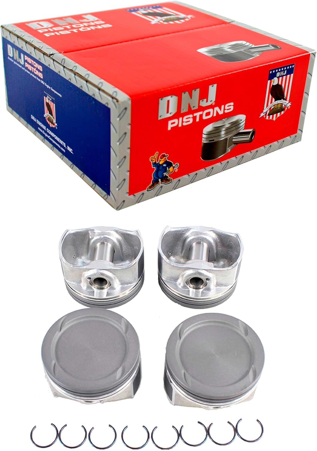 DNJ P343.20 Oversize Piston Set for 2011-2021 Buick, Chevrolet Cruze, Cruze Limited, Encore 1.4L L4 16V DOHC 1364cc